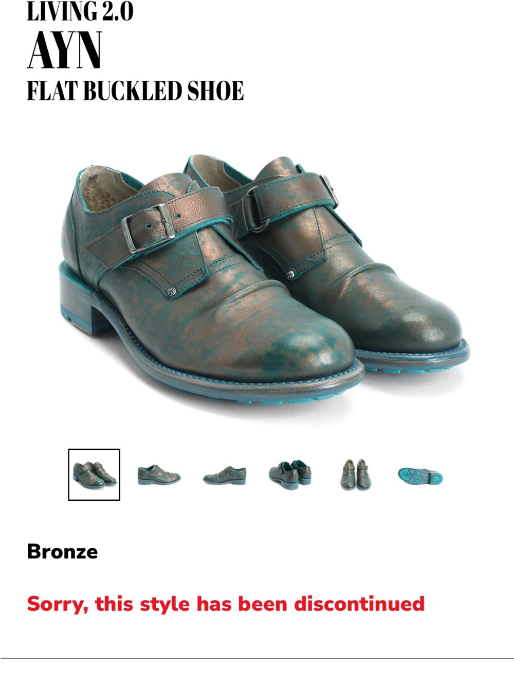 Fluevog Teal Leather Buckle Shoes
